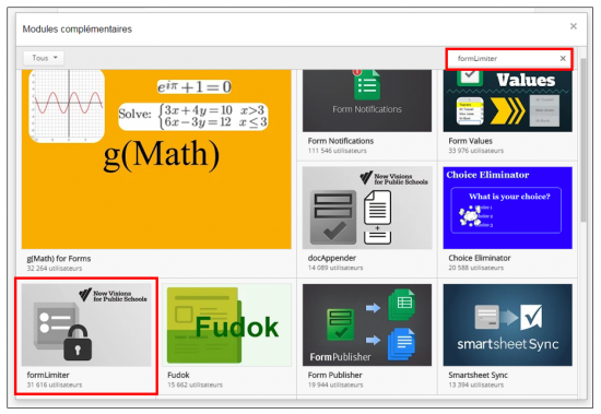 Installer le module formLimiter