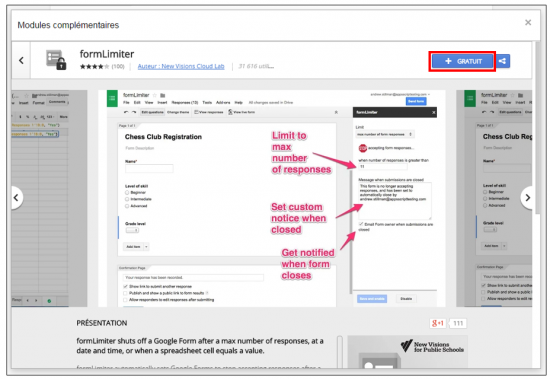 Installer le module formLimiter