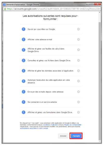 Autoriser le module formLimiter à s'executer