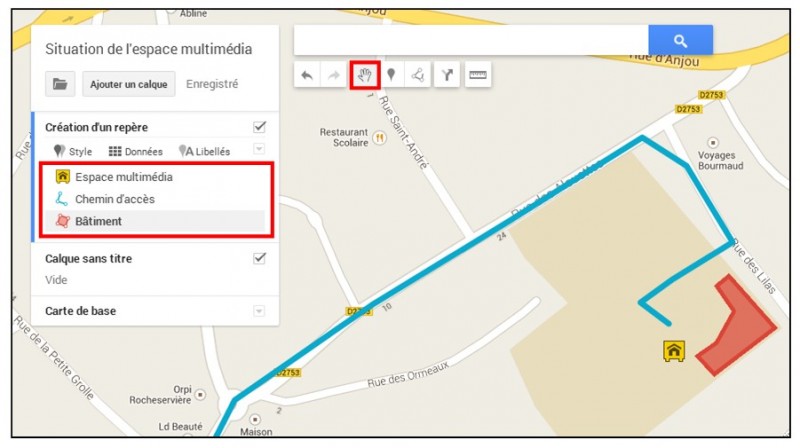 creer une carte personnalisee avec Google Map - apercu de la carte