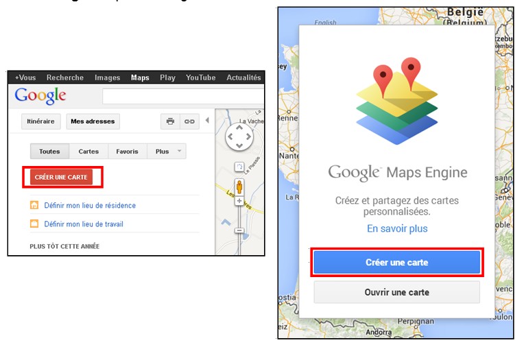 creer une carte personnalisee avec Google Map - creer une carte