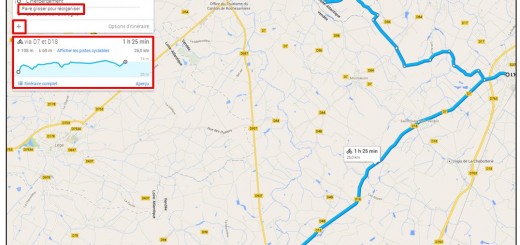 creer un trajet a velo avec Google Map - ajouter des etapes a un itineraire velo