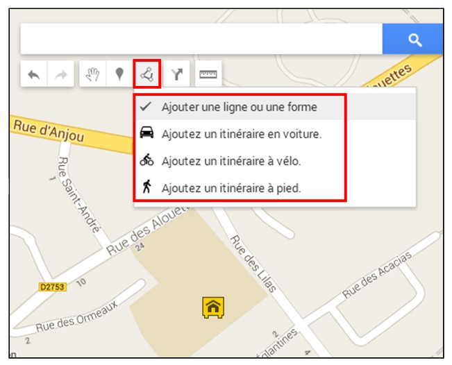 creer une carte personnalisee avec Google Map - ajouter une ligne