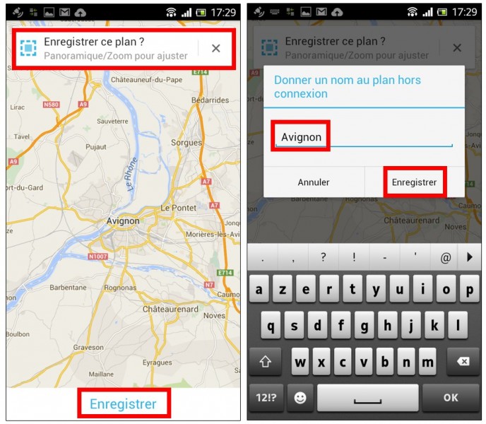 consulter une carte Google Maps hors connexion sur son mobile - enregistrer un lieu