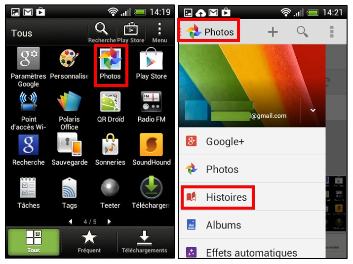 creer des albums photos depuis son mobile avec Google Histoires - afficher les histoires depuis un smartphone