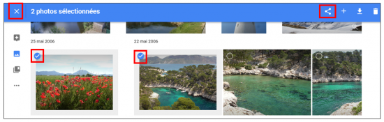 18 - Google Photos stockage gratuit et illimite de photos en ligne - Selectionner des photos