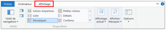 Gestion de l'affichage