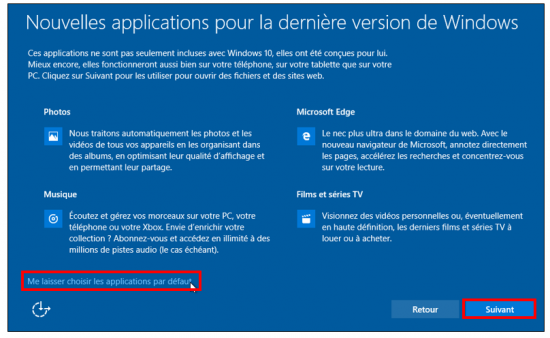 Mise à jour Windows 7 et 8.1 vers Windows 10 - Choix des applications par défaut