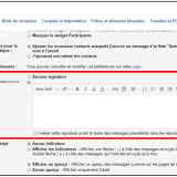 Accéder à l'option signature