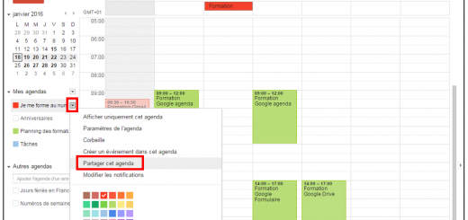 Accès aux paramètres de partage