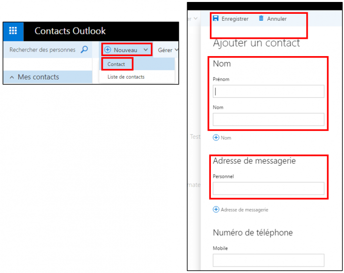 Ajouter un contact