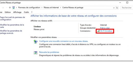 Accéder aux propriétés d'une connexion sans fil