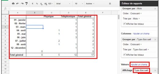 Ajouter une donnée à la zone Valeurs