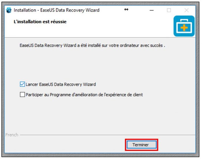 Installer EaseUS Data Recovery