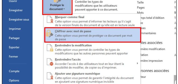 Chiffrer avec un mot de passe
