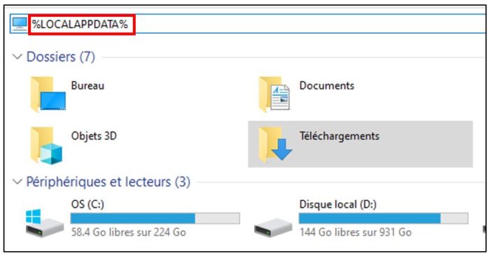 Ouvrir les dossiers personnels