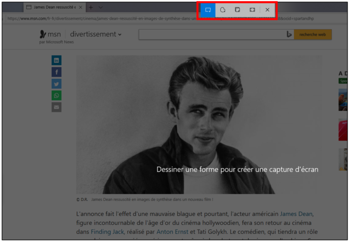Effectuer une capture d’écran