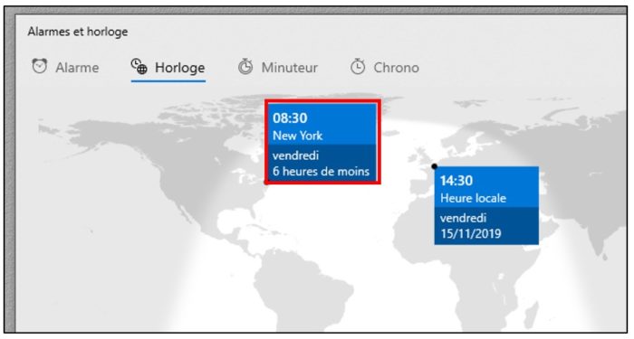 Visualiser l'heure sur un planisphère