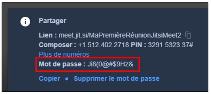 Sécuriser l'appel vidéo par mot de passe